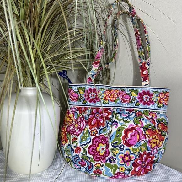 Vera Bradley Hope Garden Shoulder Handbag Tote Zippered Spring Summer - Picture 10 of 10